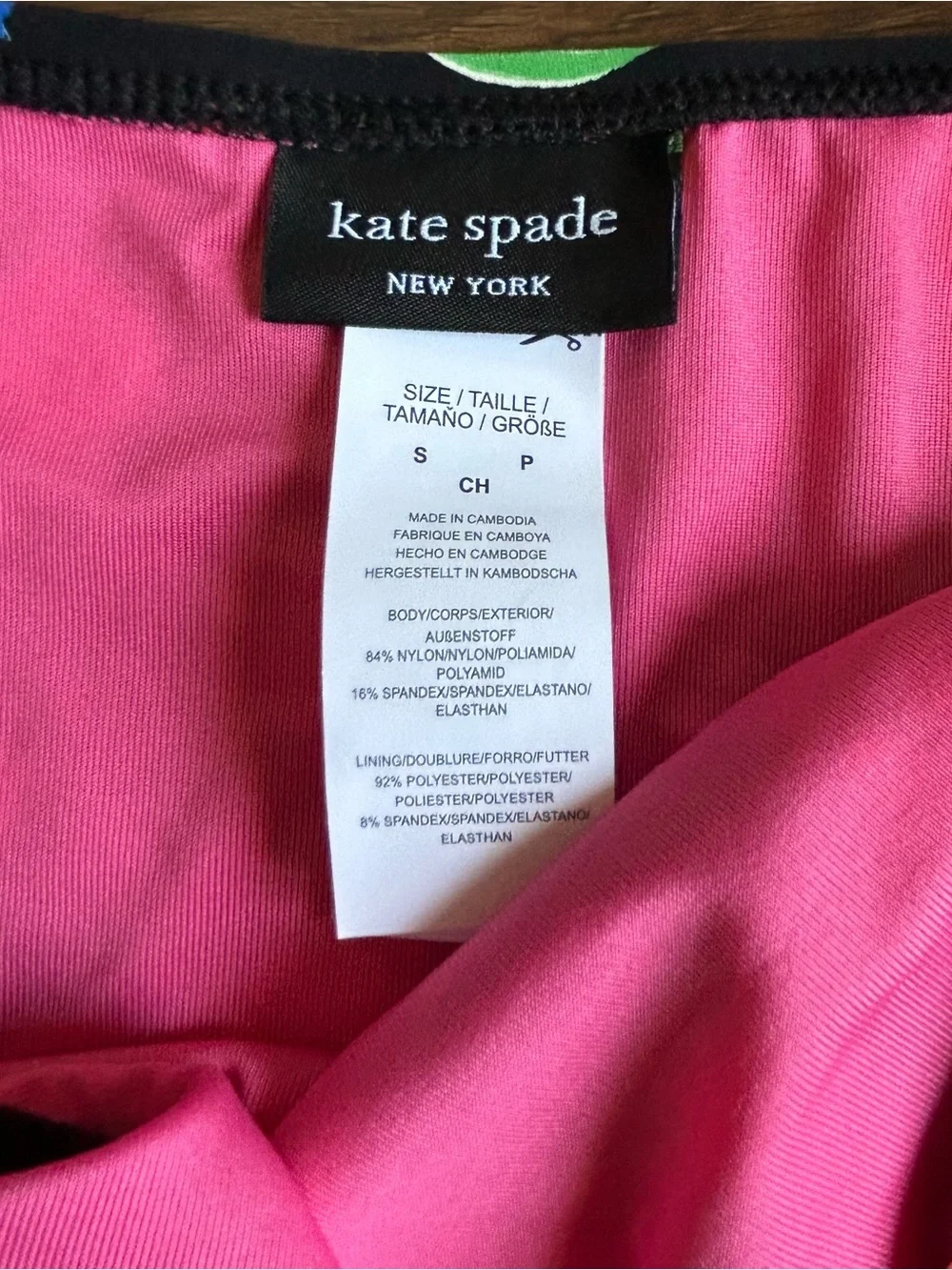 Kate Spade Fruits Bandeau Bikini Top & High Cut Bottom Swimsuit Set S
